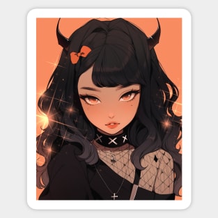 Cute Anime Demon girl Sticker